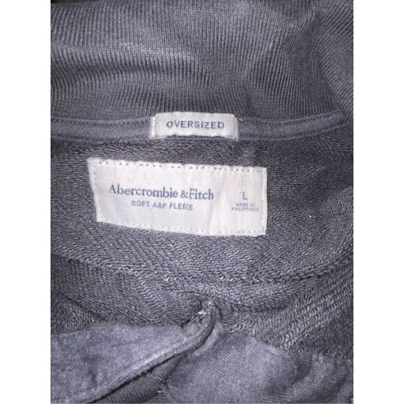 Mens Black Abercrombie and Fitch Soft Fleece Polo Size L - Picture 3 of 3